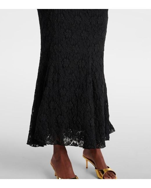 Vestido Midi De Encaje ROTATE BIRGER CHRISTENSEN de color Black