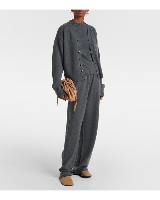 Extreme Cashmere Gray Cashmere-Blend Sweatpants