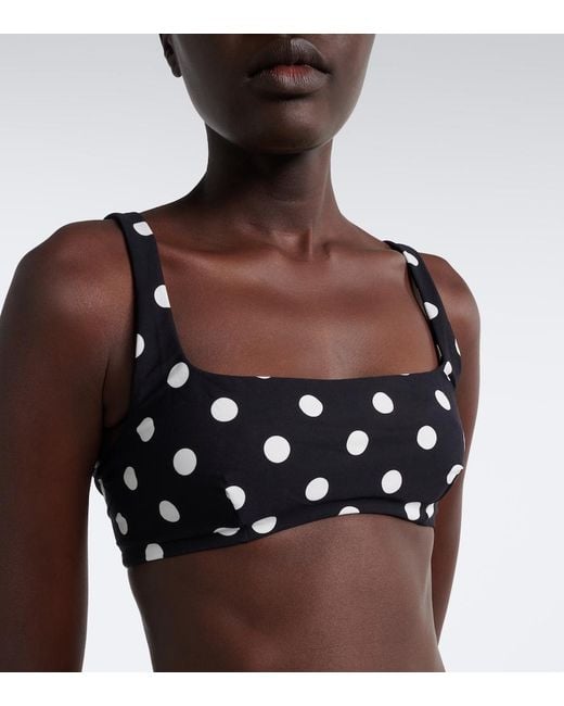 Hunza G White Colette Polka-Dot Bikini