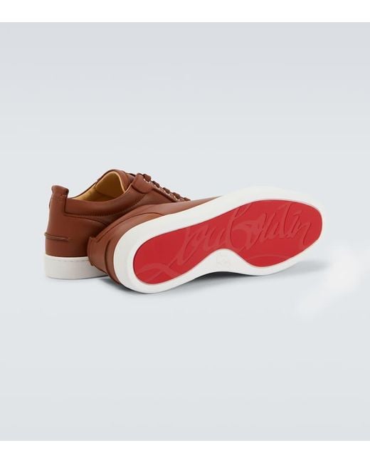 Christian Louboutin Sneakers Rantulow Orlato Aus Leder in Brown für Herren