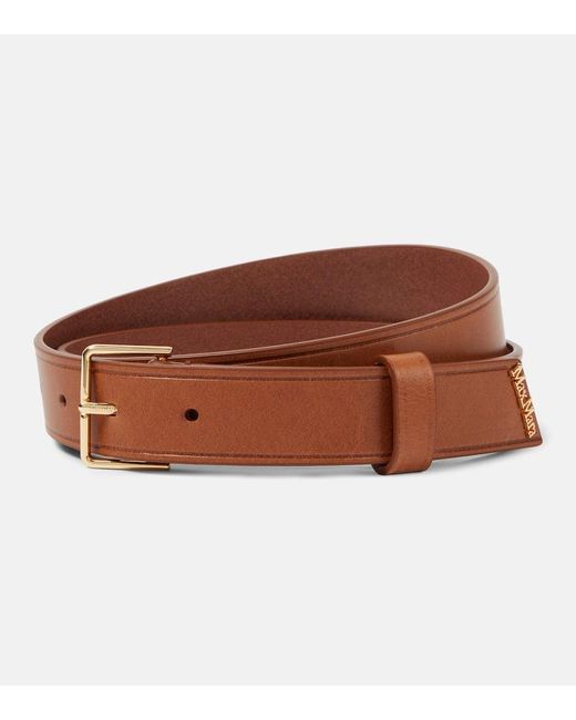 Max Mara Brown Leather Belt