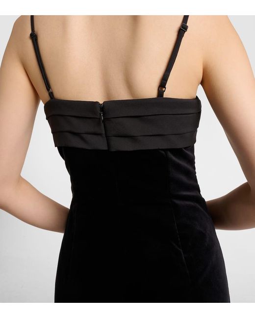 Posse Black Quincy Cotton Velvet Cocktail Dress