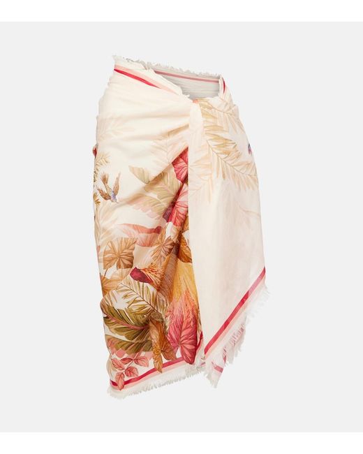 Zimmermann Pink Printed Cotton Beach Cover-Up
