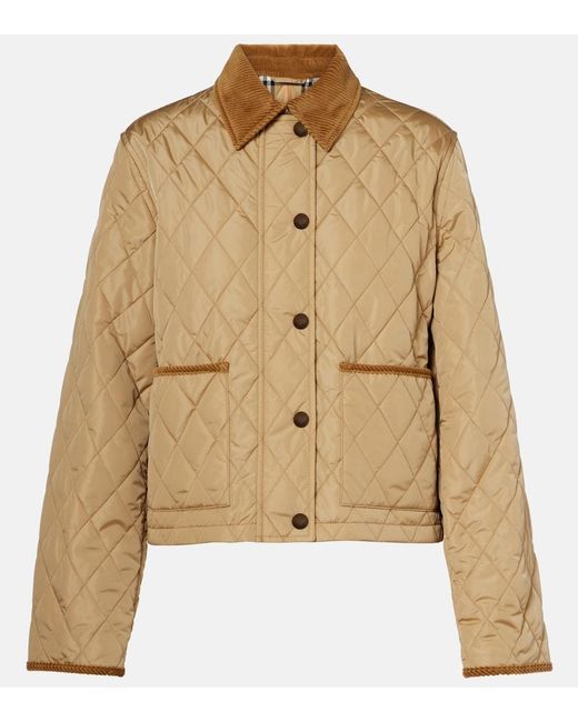 Burberry Natural Oldham Quilted Jacket