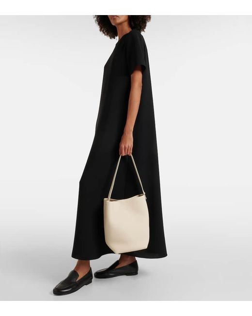 The Row White Tote Bag N/S Park Medium Aus Leder