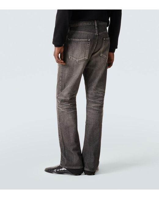 Fear Of God Gray Faded Mid-Rise Straight Jeans for men
