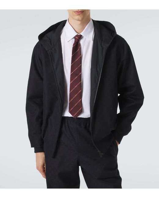 Gucci Purple Horsebit Silk Jacquard Tie for men