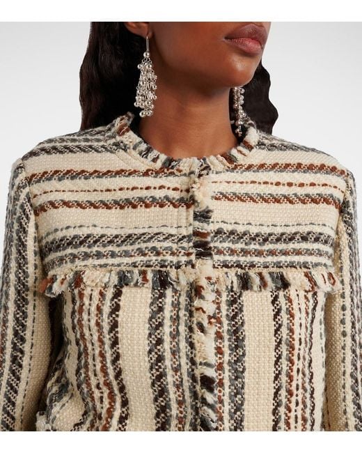Isabel Marant Multicolor Izaria Cotton And Wool-Blend Jacket