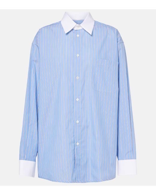 Marni Blue Pinstripe Cotton Poplin Shirt