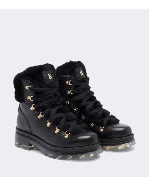 Bogner Black Swansea 9 B Leather Snow Boots
