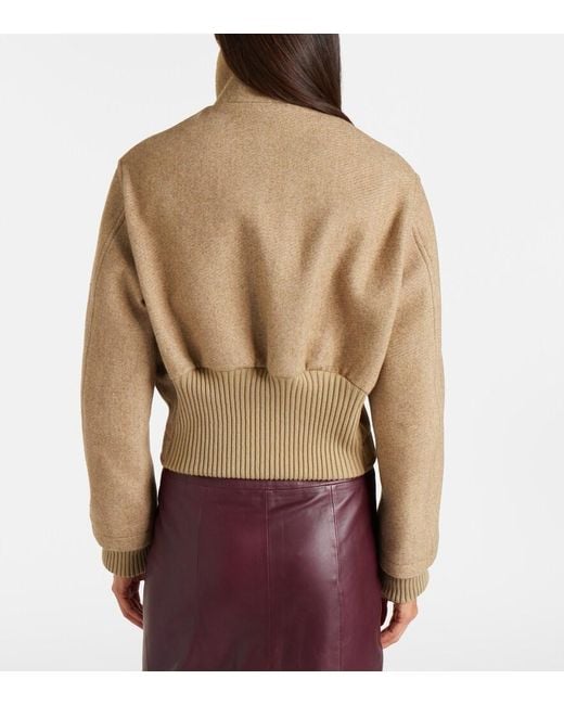 Victoria Beckham Natural Wool-Blend Jacket