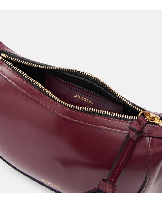 Isabel Marant Purple Oskan Small Leather Shoulder Bag