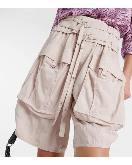 Shorts cargo Heidi con cinturon Isabel Marant de color Natural