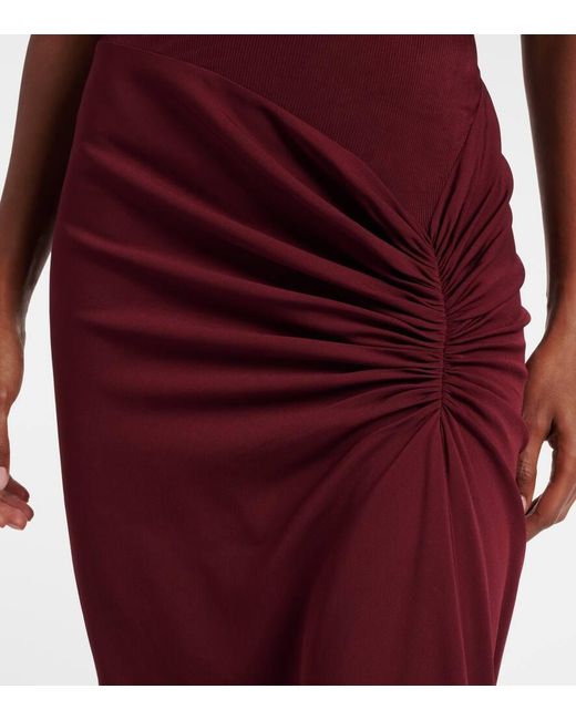 Christopher Esber Gathered Ribbed-Knit Gown