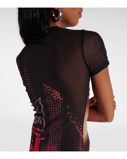 Vestido Corto Pigalle De Malla Estampado Jean Paul Gaultier de color Multicolor