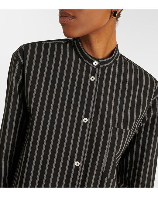 Totême  Black Striped Shirt Dress