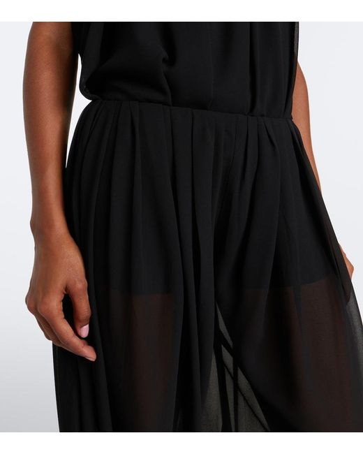 De La Vali Black Ines Chiffon Balloon Pants