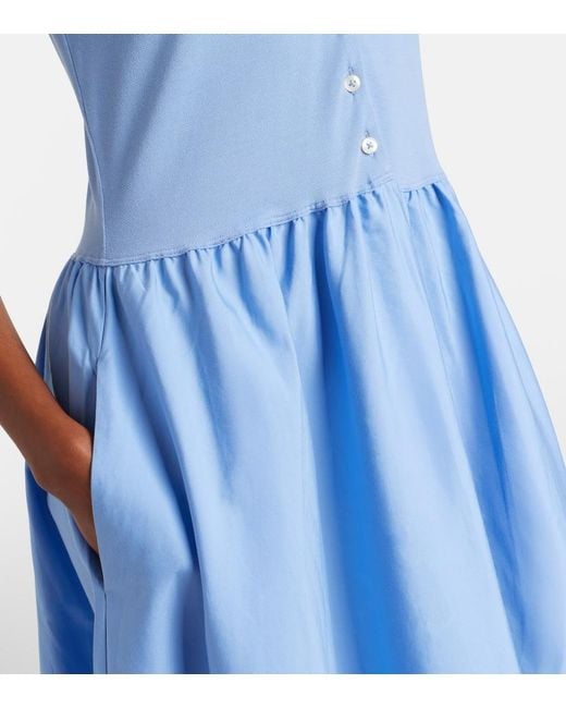 Polo Ralph Lauren Blue Cotton-Blend Shirt Dress
