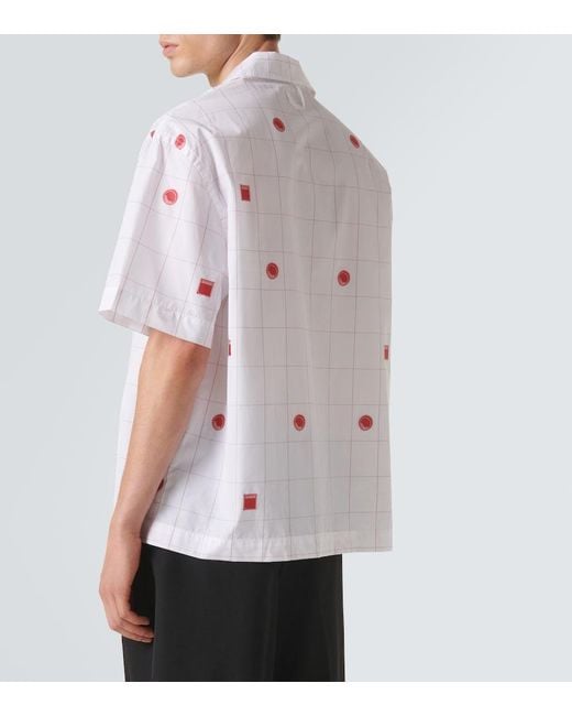 Jacquemus White Jacquemus Jean Jacquard Vacation Shirt for men