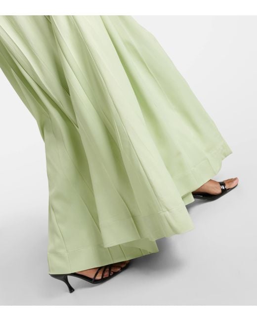 Robe longue en cuir synthetique Ferragamo en coloris Green