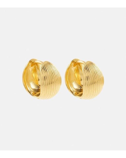 Sophie Buhai Metallic Reversible 18kt Gold Hoop Earrings