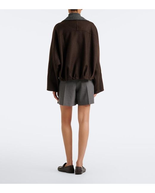 Brunello Cucinelli Gray Wool-Blend Shorts