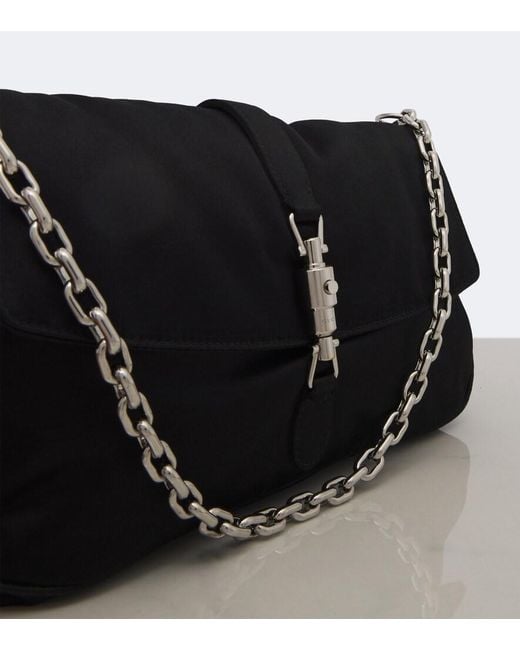 Gucci Black Aperitivo Medium Satin Shoulder Bag