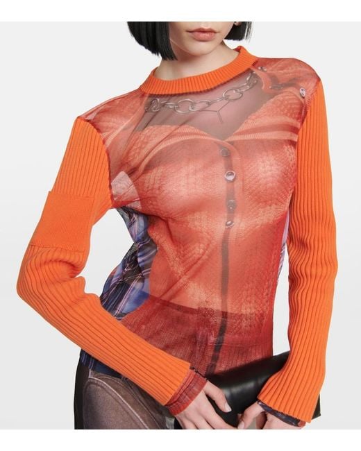Y. Project Pink X Jean Paul Gaultier Trompe L'Oeil Top