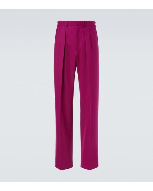 Tom Ford Pink Wool Twill Suit Pants for men