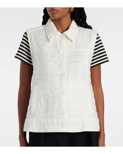 Moncler White Weste Vayres