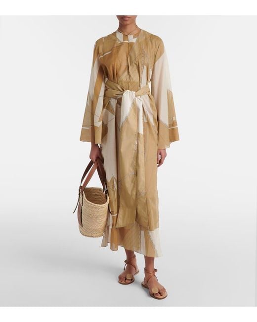 Caftan Aqua Cruiser En Gasa De Algodon Johanna Ortiz de color Natural