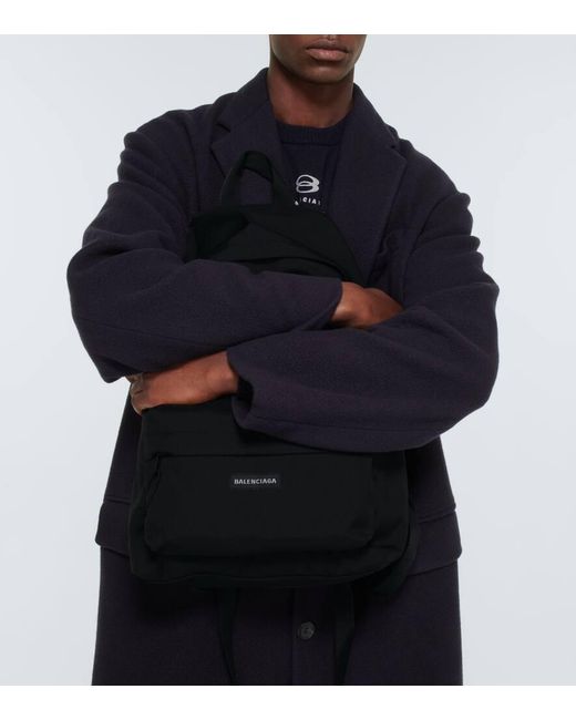 Balenciaga Black Explorer Backpack for men