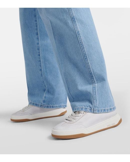 Baskets En Daim Miu Miu en coloris White