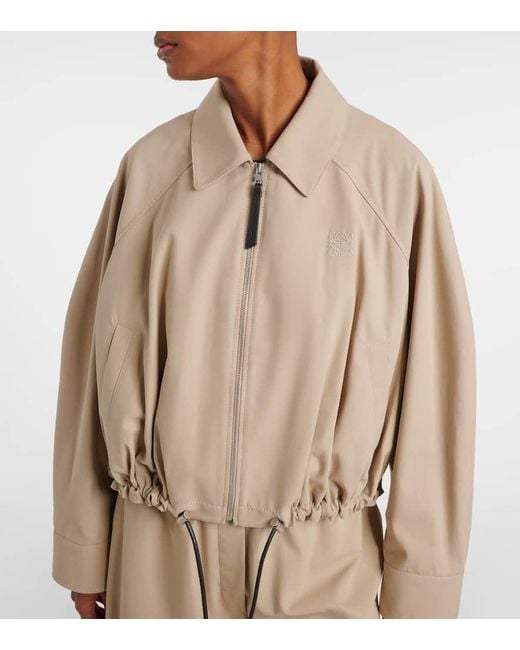 Loewe Natural Bomberjacke Aus Baumwolle
