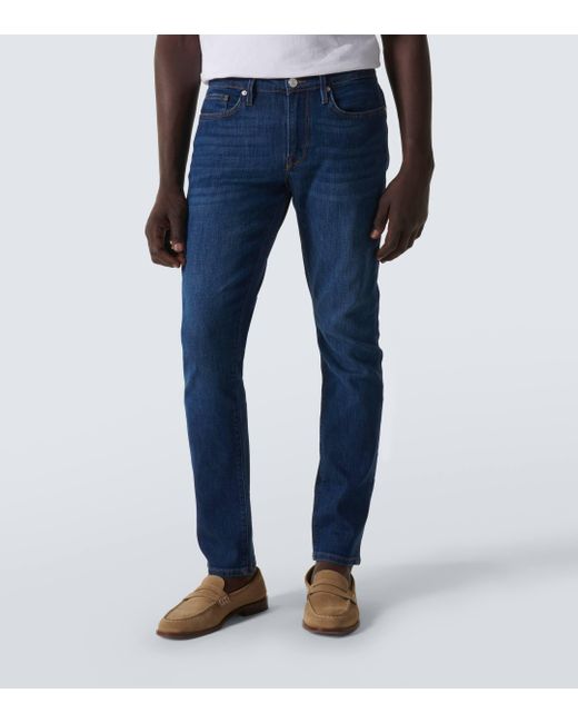 FRAME Blue L'homme Mid-rise Slim Jeans for men