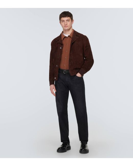 Pull polo en laine melangee Dolce & Gabbana pour homme en coloris Brown