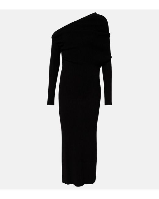 Altuzarra Black Berrigan Asymmetric Midi Dress