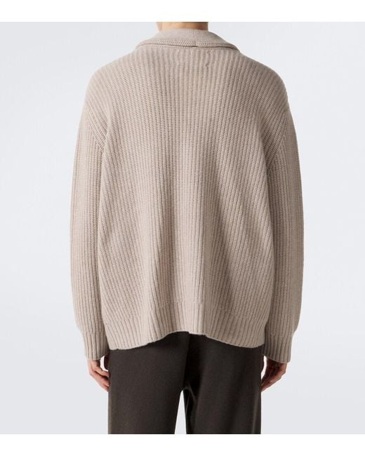 Lisa Yang Natural Lyle Double-Breasted Cashmere Cardigan for men
