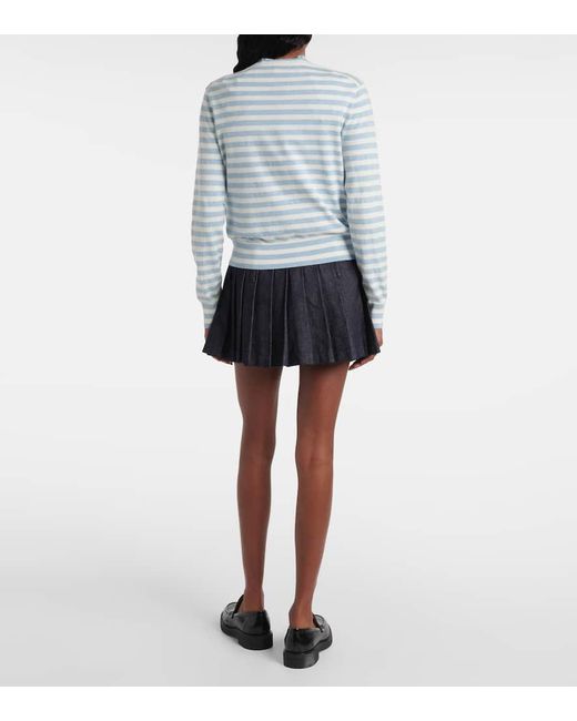 Polo Ralph Lauren Blue Cardigan Aus Einem Baumwollgemisch