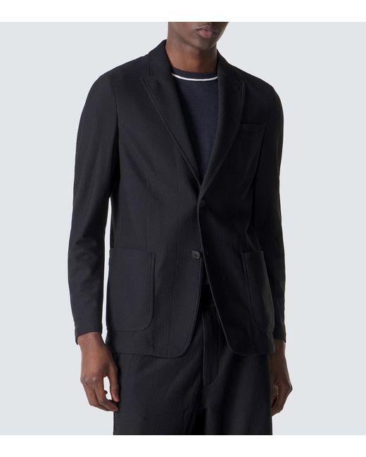 Giorgio Armani Blue Icon Single-Breasted Blazer for men