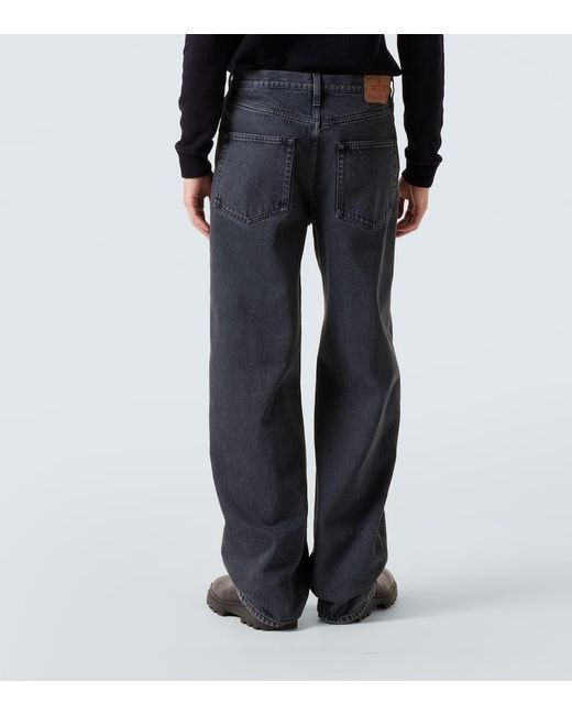 Prada Blue High-Rise Wide-Leg Jeans for men