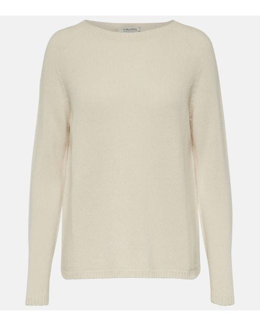 Max Mara White Georg Wool And Cashmere-blend Sweater