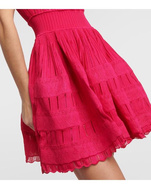 Alaïa Red Crinoline Minidress