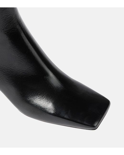Gianvito Rossi Black Freeda Leather Ankle Boots