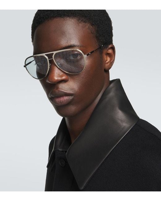 Dior Blue Dioressential A2U Aviator Sunglasses for men