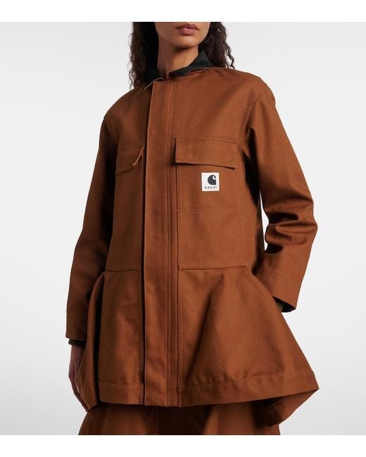 X Carhartt Chaqueta De Lona De Algodon Sacai de color Brown