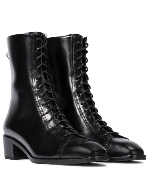 Aeyde Black Noel Leather Ankle Boots