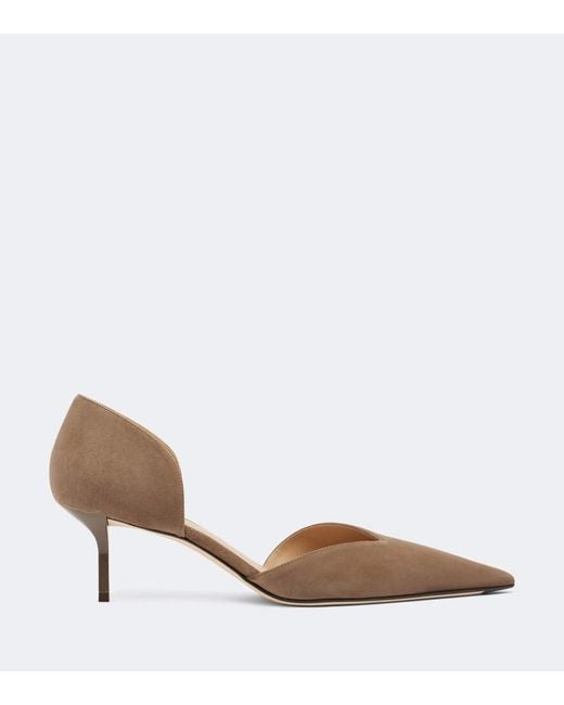 Victoria Beckham Brown Victoria Angle D'Orsay Suede Pumps