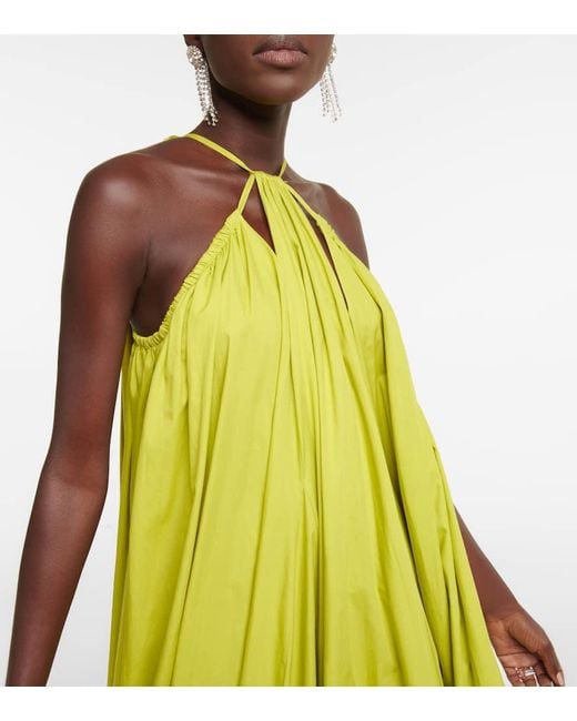 Robe Longue En Coton Oscar de la Renta en coloris Yellow