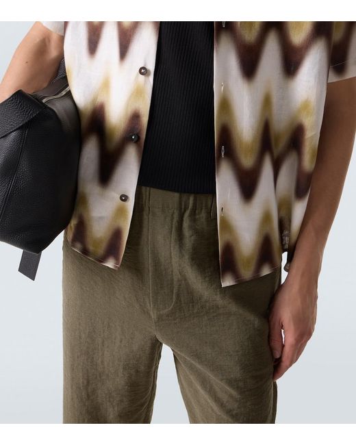 Commas Green Mid-Rise Straight Pants for men